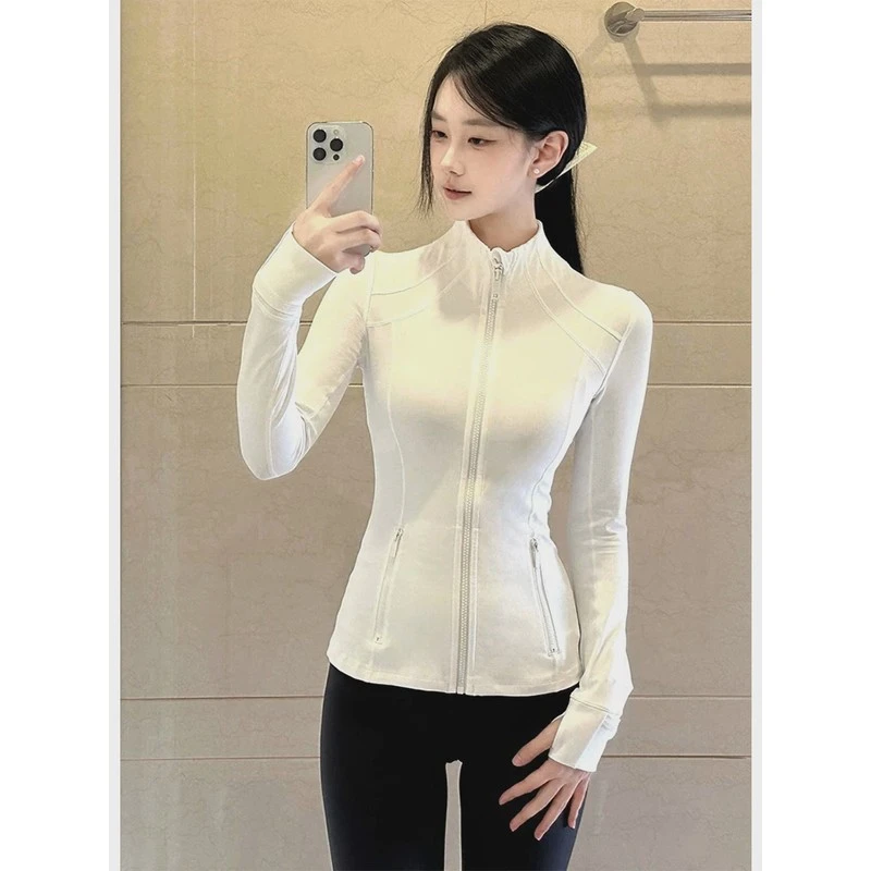 2025新款白色防晒衣女夏季薄款纯欲风辣妹户外运动外套收腰显瘦瑜