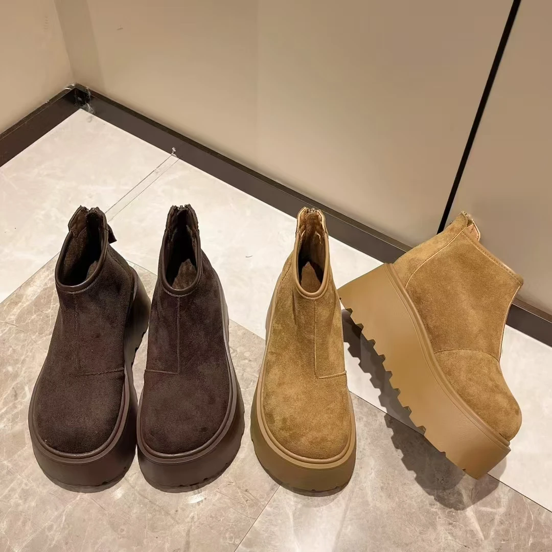 M.Y媛总 时尚百搭厚底增高2024年新款休闲增高短靴88952