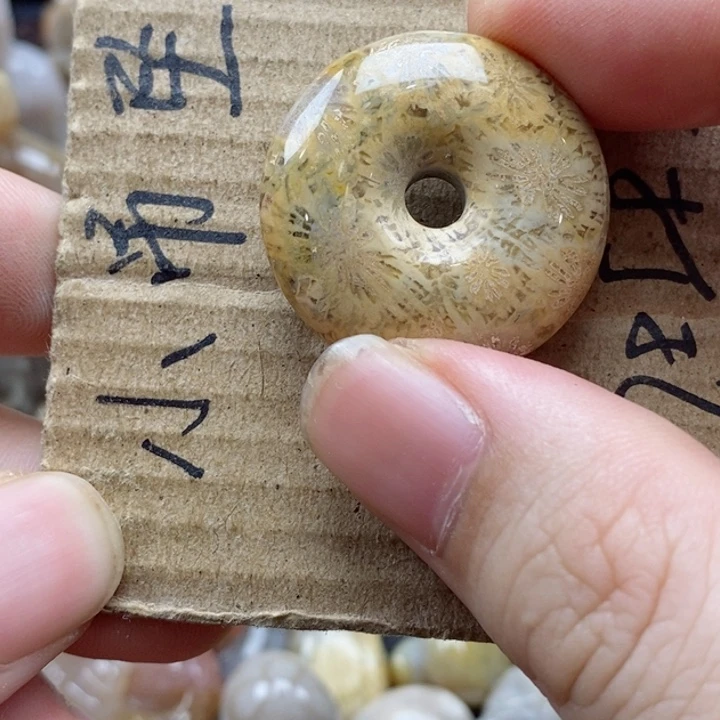 硅化珊瑚（珊瑚玉）未镶嵌颈饰我***哒