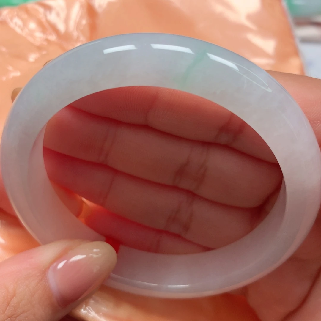 翡翠未镶嵌手镯35冰月光