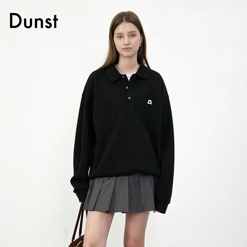 Dunst2025秋季新品翻领商务休闲设计款男女同款长袖卫衣UDTS5C110