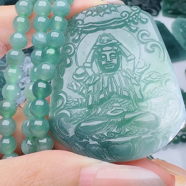 颈饰未镶嵌翡翠多样性发其一