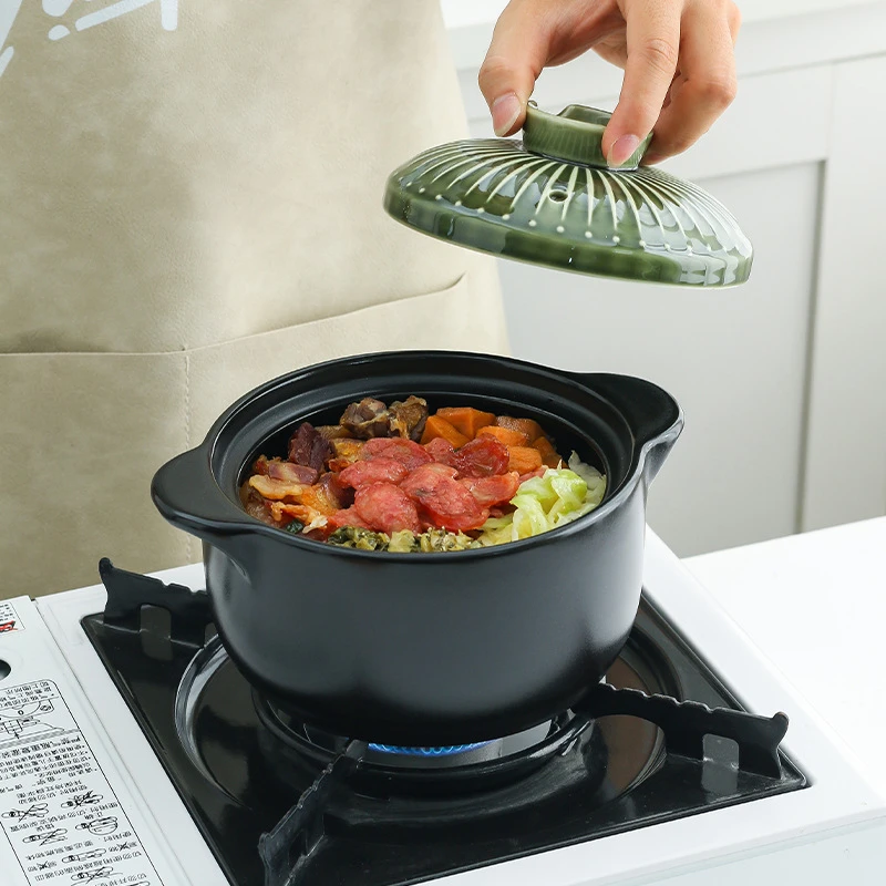 日式陶瓷砂锅大容量家用明火耐高温煲汤锅电陶炉炖锅煲仔饭小沙锅