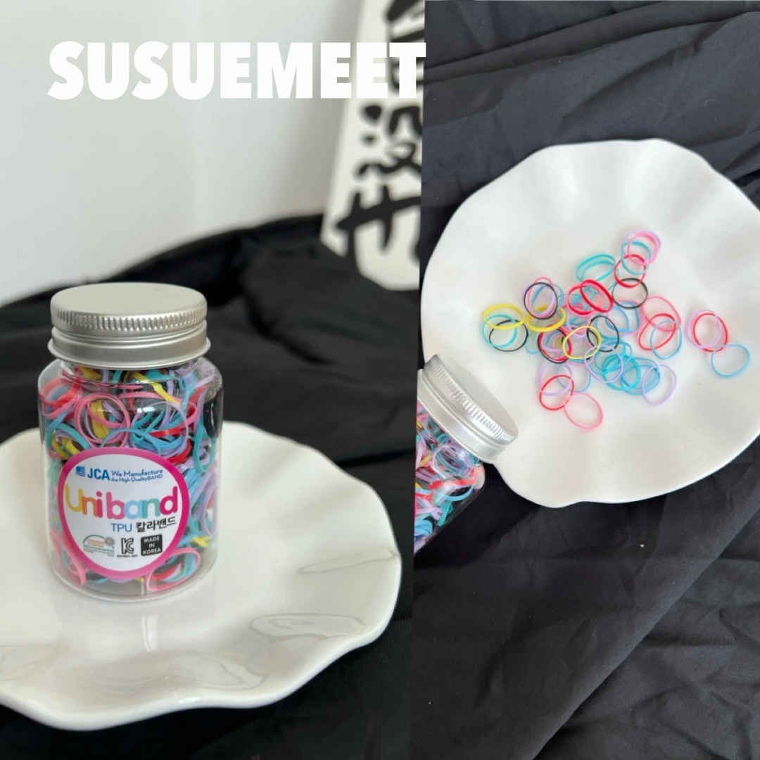 糖果彩彩文艺一次性头绳简约可爱皮筋头饰发绳发饰糖果色皮筋头绳