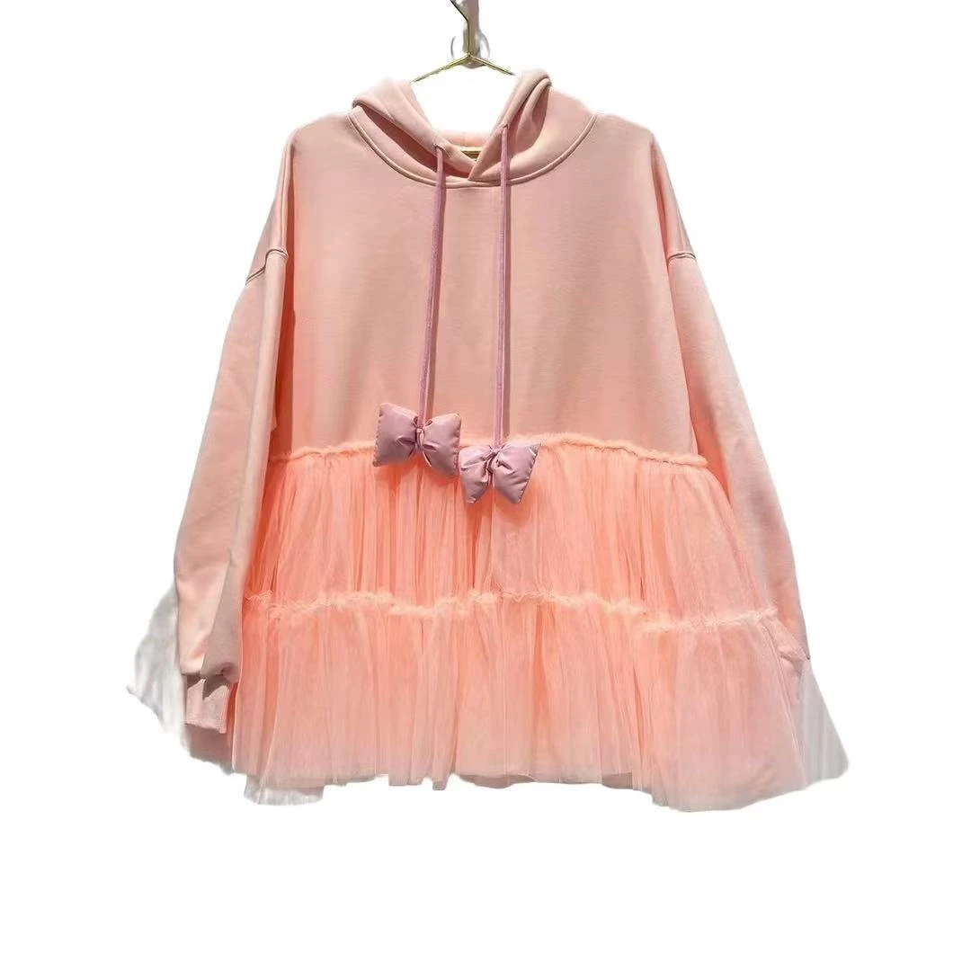 3705【珍珍优选】设计师新款拼接纱纱秋季长袖女装连衣裙