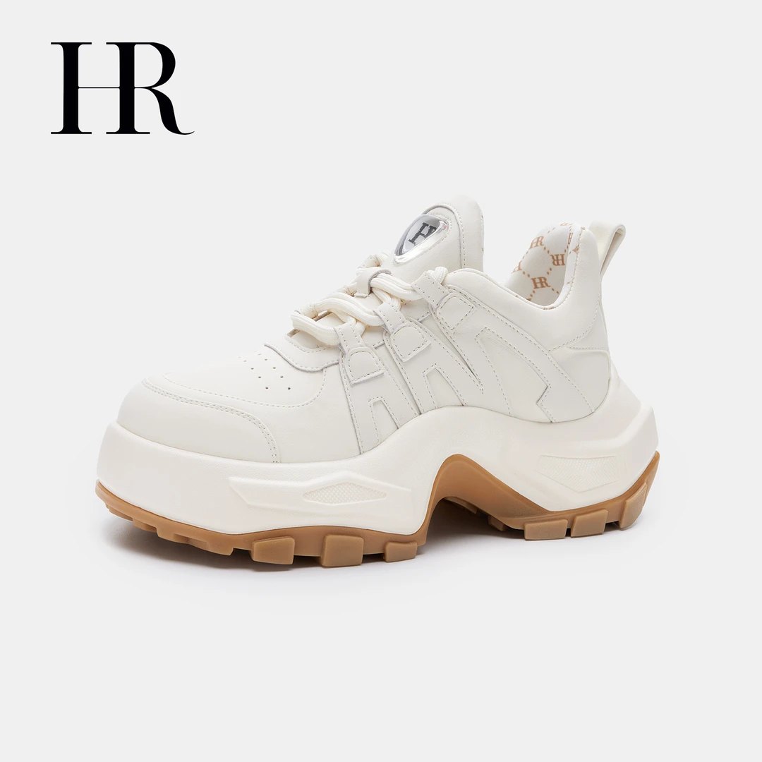 HR/赫莲娜2025春季新款厚底增高透气老爹鞋女ins风潮流百搭运动鞋