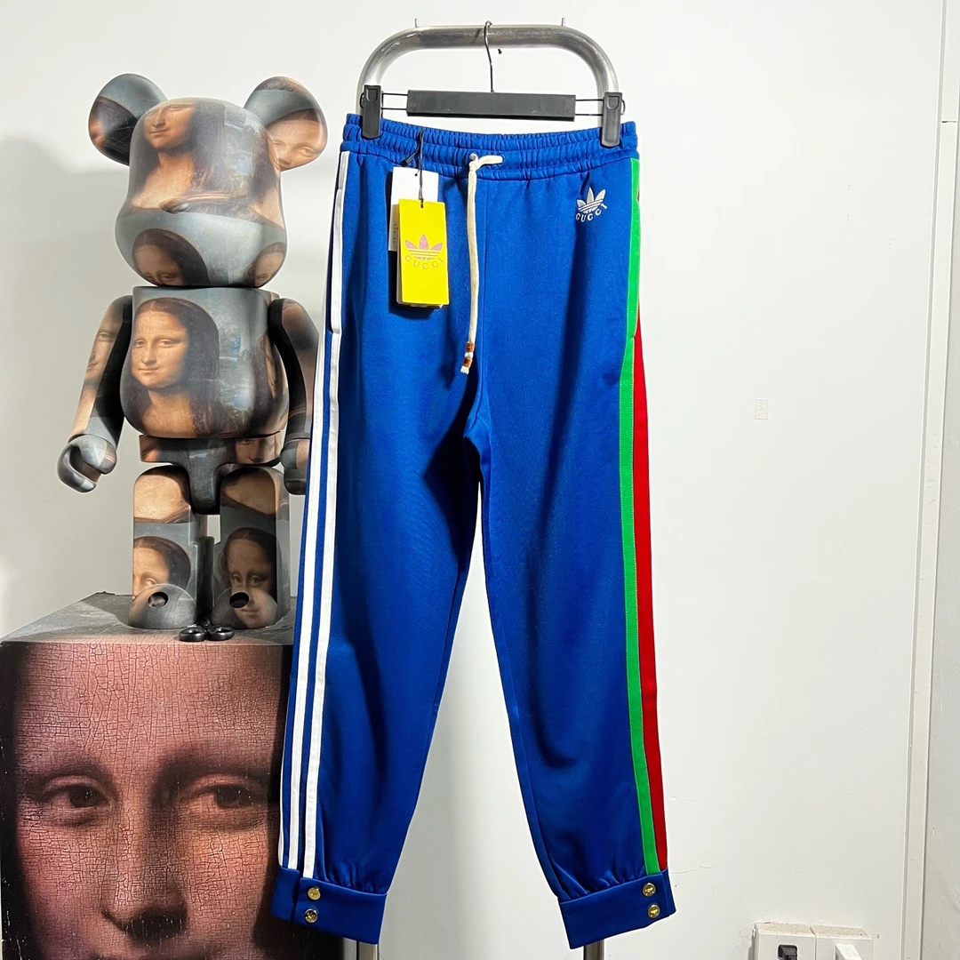 99新 GUCCI/古驰 Adidas长裤 V0720 XS腰围33裤长91