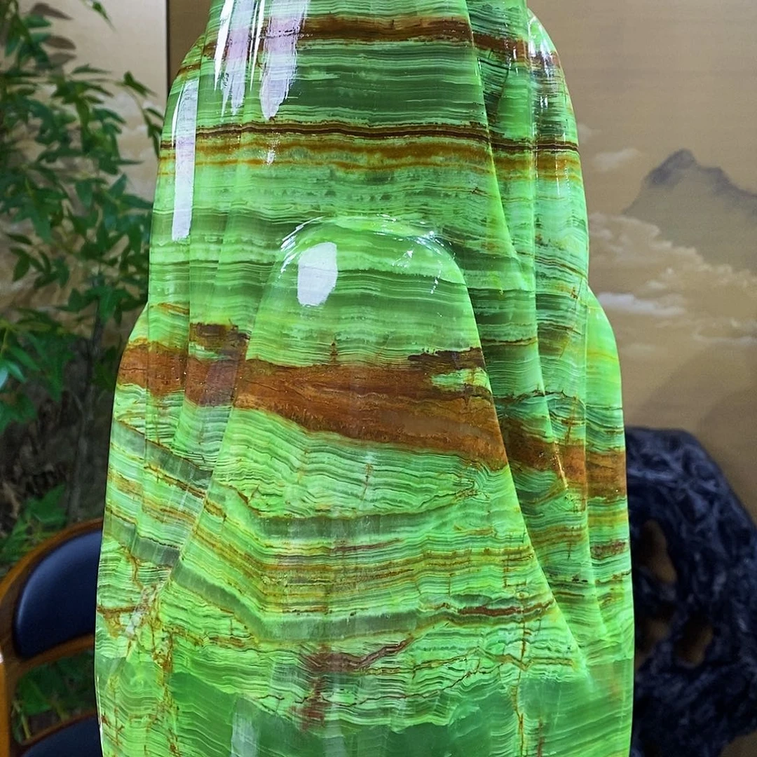 石材山水画作品摆件