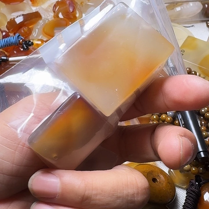 玛瑙/玉髓项链未镶嵌子**清009