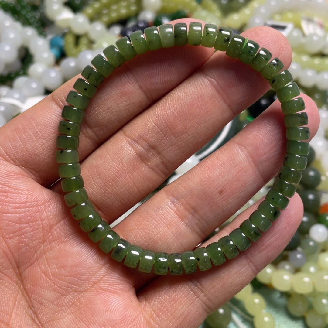 和田玉未镶嵌手链005