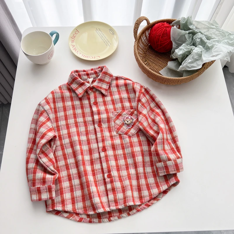 儿童冬季新款网红款潮牌高货时尚洋气厚款 CS8860 儿童衬衫