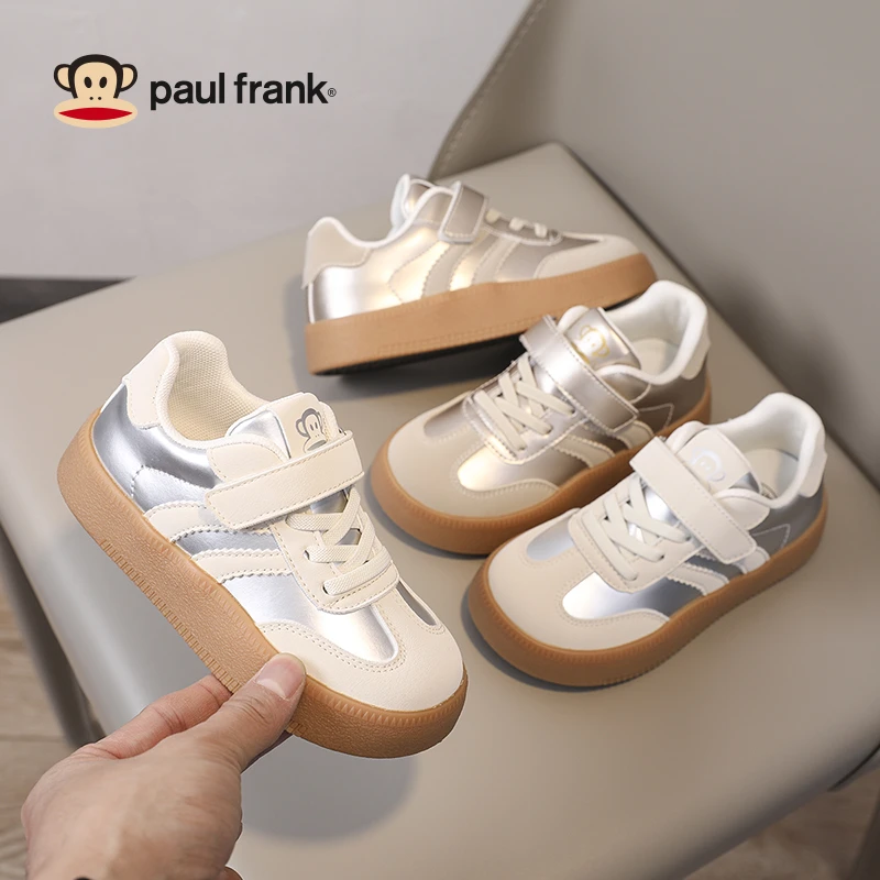 大嘴猴儿童板鞋2025春季新款女童小白鞋百搭男童软底防滑休闲鞋子