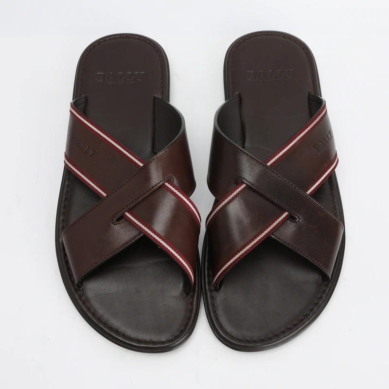 BALLY/巴利 男士真皮防滑凉拖鞋居家户外拖鞋 DARLIE21