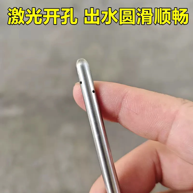 新款十字孔高压清洗针热水器内胆喷头大弯洗车机枪头免拆神针侧孔