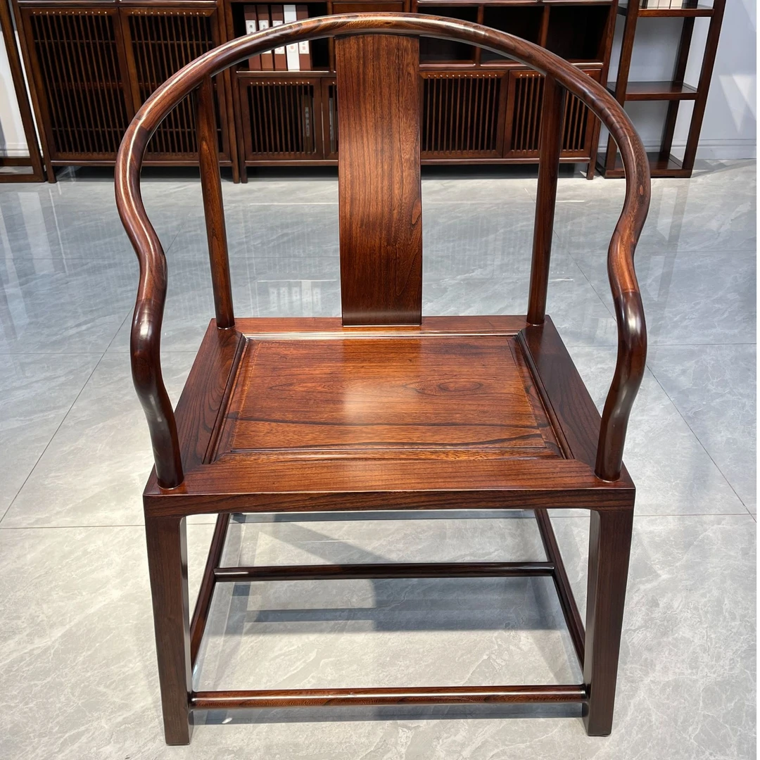 新中式实木圈椅太师椅休闲椅办公室茶室书房别墅椅子