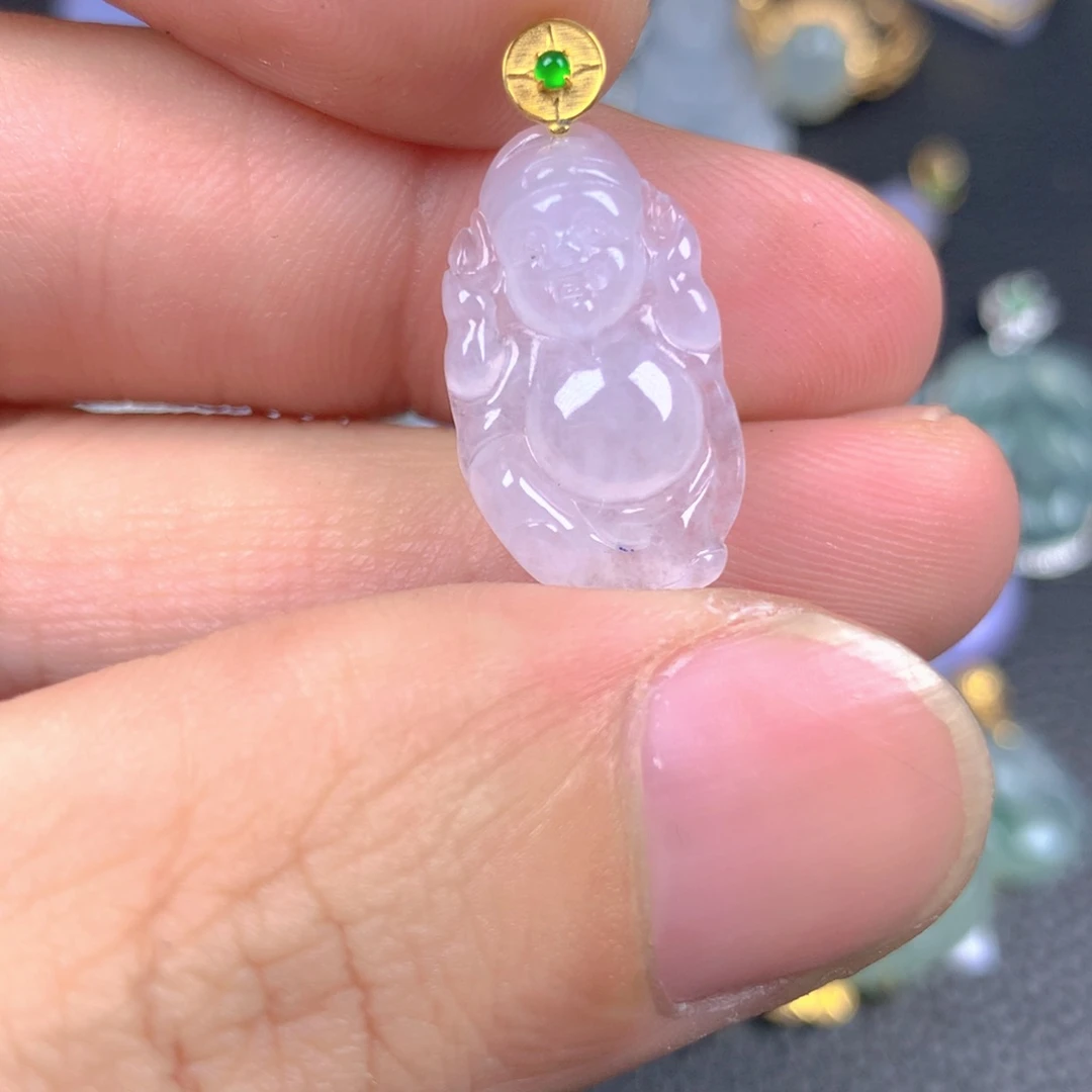 【闪购商品】翡翠颈饰18K金镶嵌翡翠