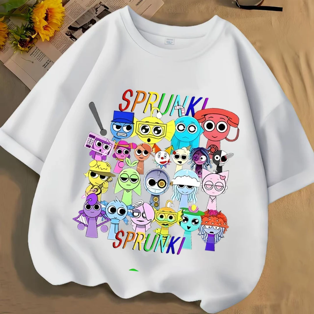 节奏盒子t恤儿童sprunki衣服纯棉男童短袖上衣夏季学生童装周边潮