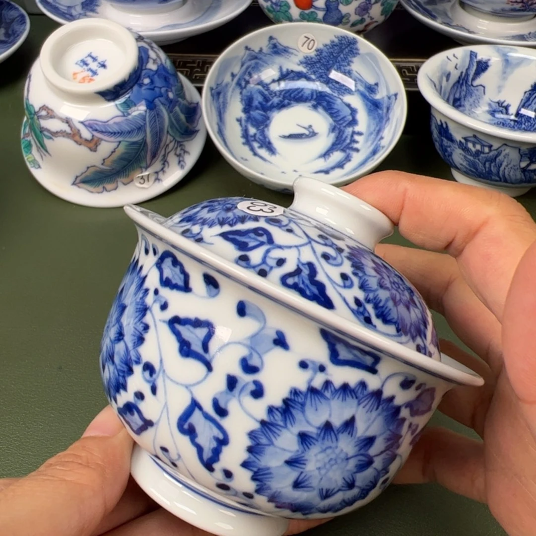 景德镇纯手工纯手绘茶具木木63