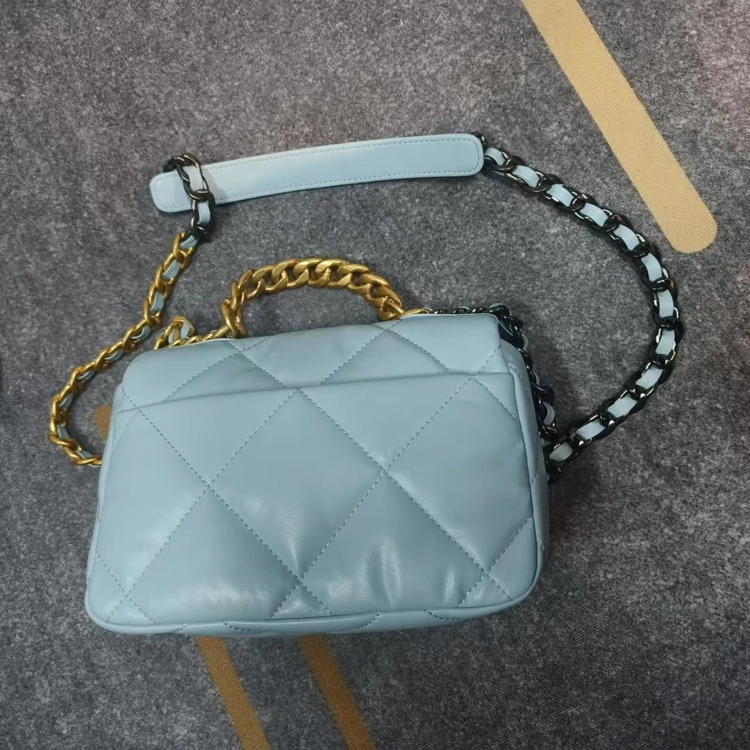 潮流真皮新款女包斜挎包包 10919 蓝色