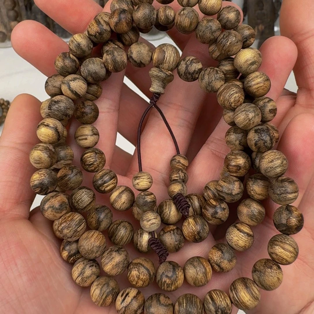 沉香手串沉香达拉干圆珠多圈卡8+保29+克手串