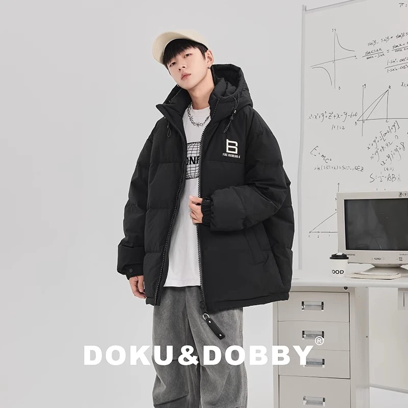 多库多比2024冬季新款男大童时尚舒适保暖白鸭绒羽绒服外套8039