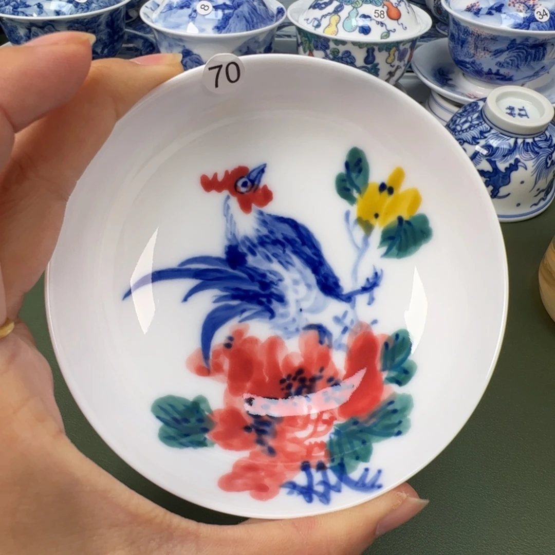 陶瓷景德镇纯手工纯手绘茶具木木70