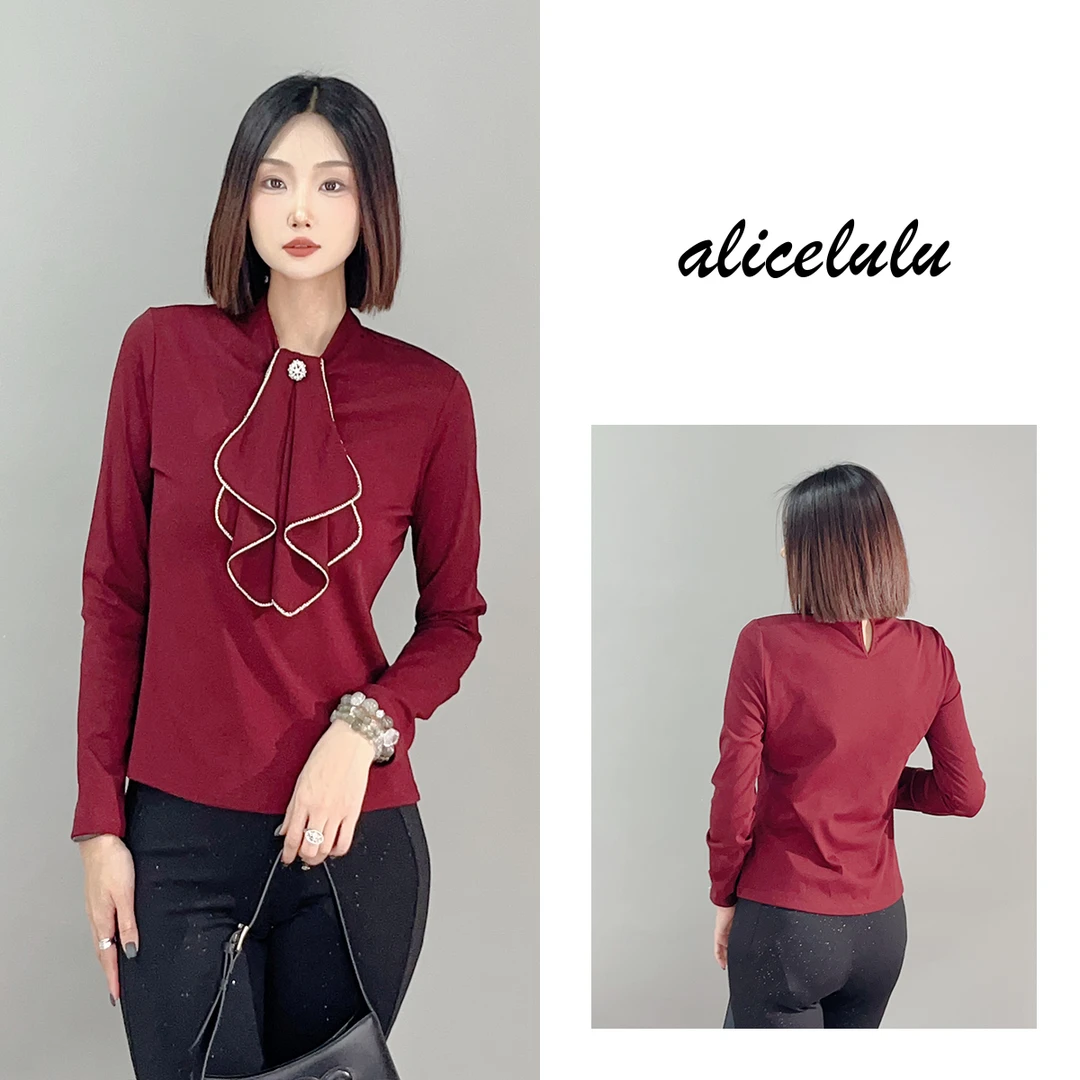 1 ALICE 宫殿舞曲衬衫法式花边 璀璨钉竹 S2140622E