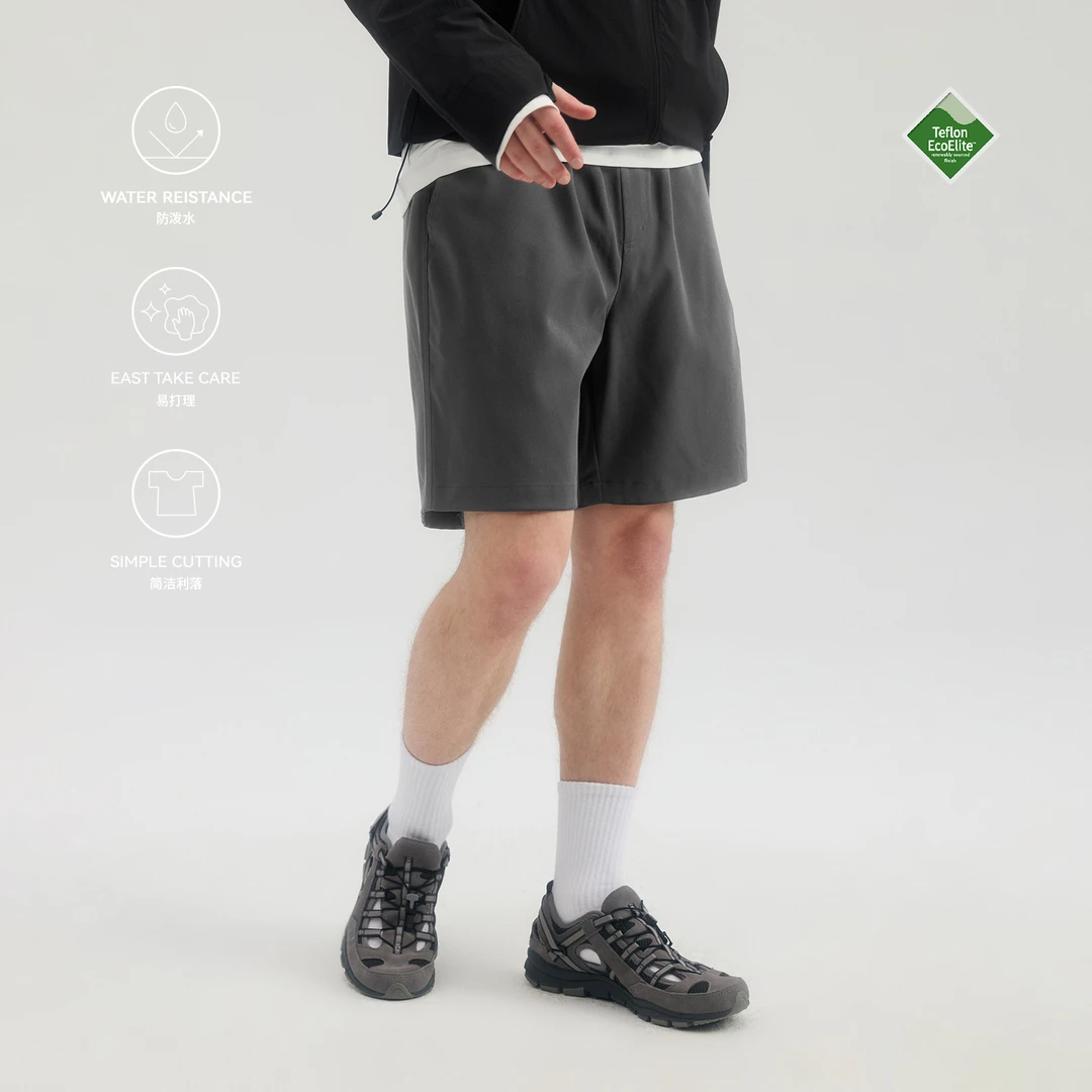 MYSAMESAME25SS防泼水纯色短裤男女宽松简约日系休闲沙滩裤KB104
