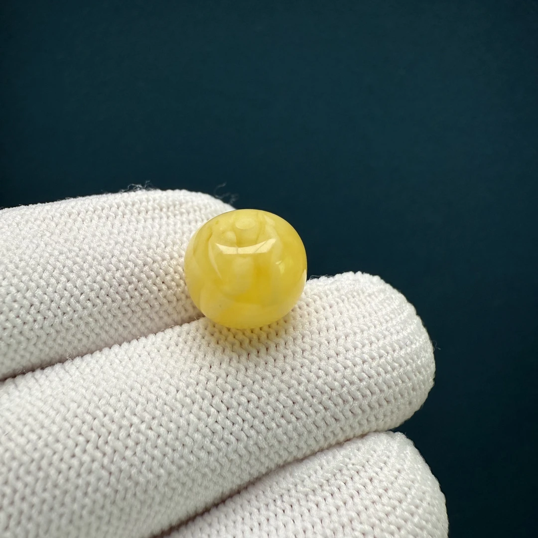 K1762天然原矿蜜蜡老型珠 11.8*9.3mm一物一图 支持复检