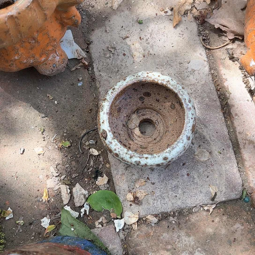 泥塑不**鱼古镇炻陶花盆