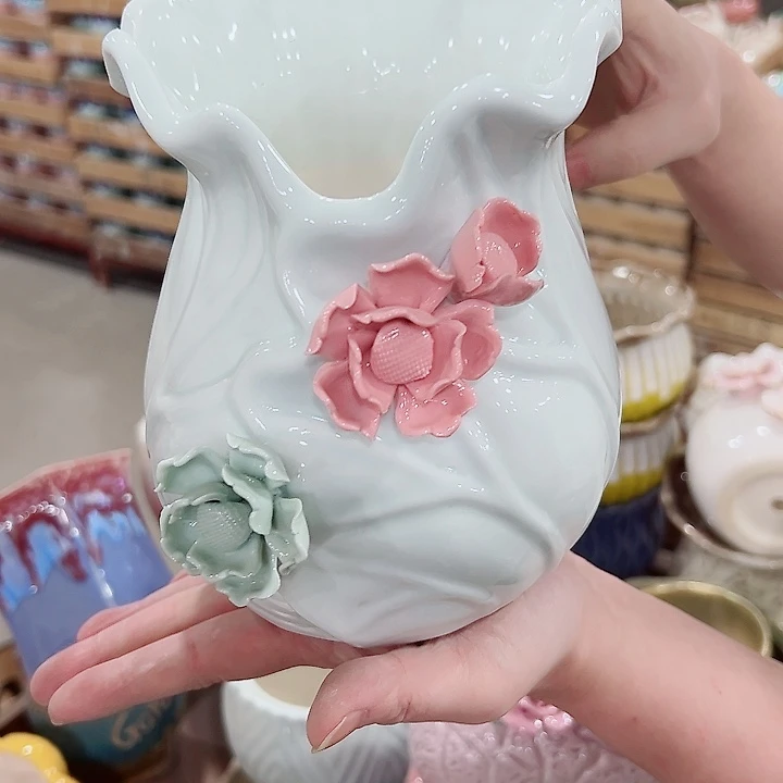 有孔.凑满10元发货多肉陶瓷花盆！