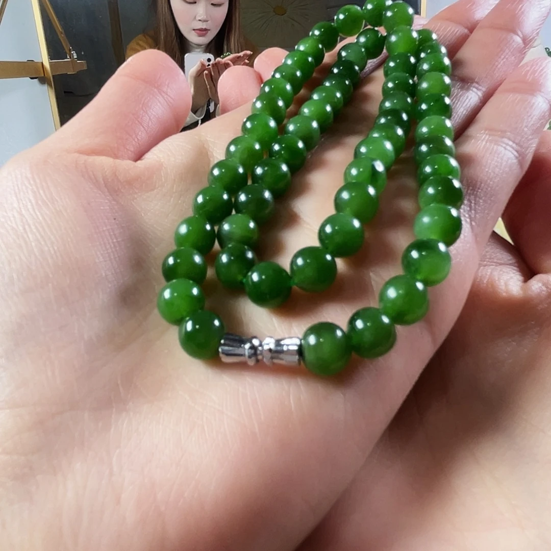 和田玉（碧玉）合金项链