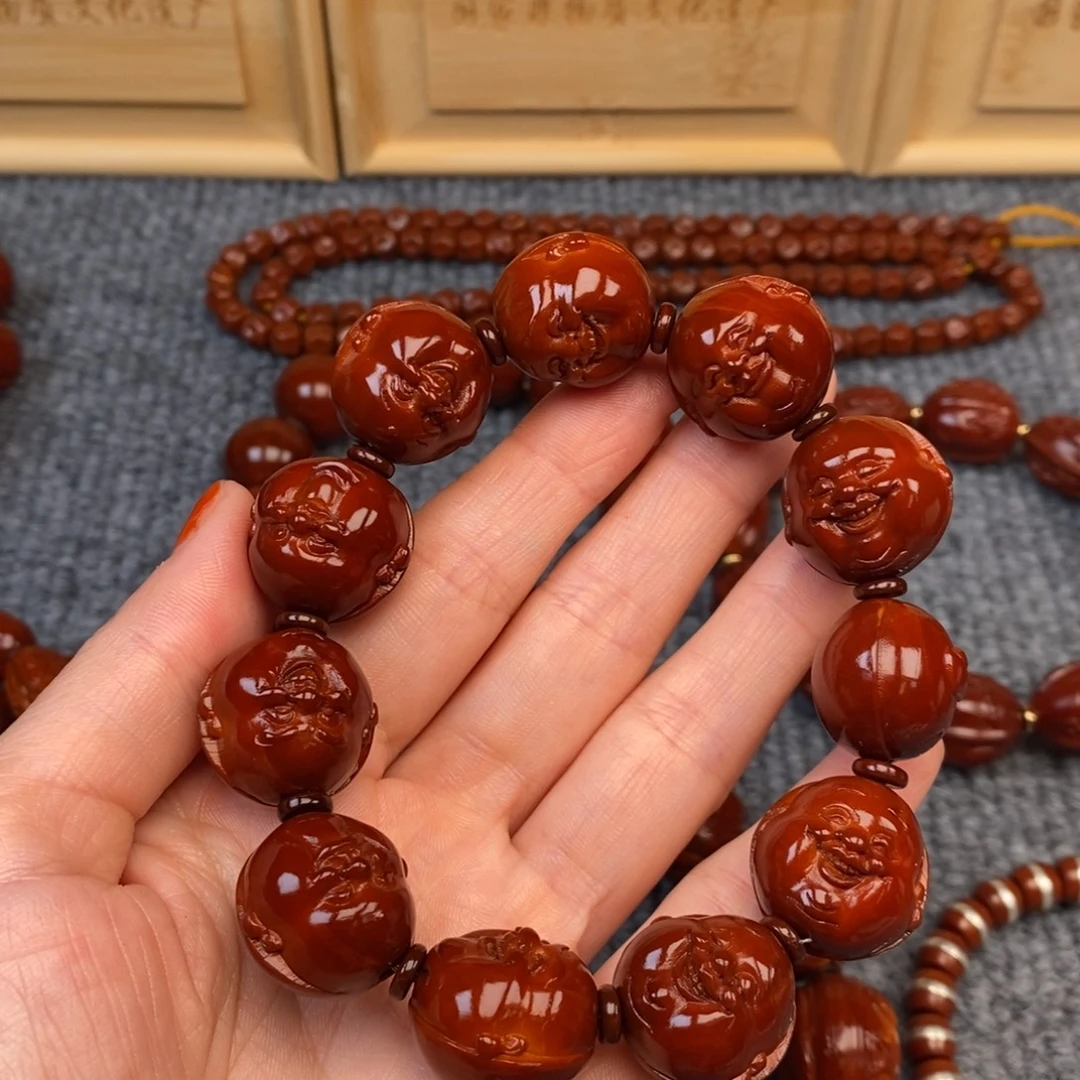 一***错橄榄核手串/手链十分开心