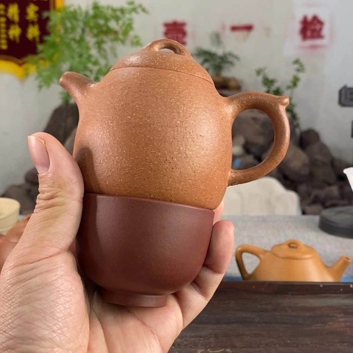 紫砂茶壶时*冷金黄紫砂200容量