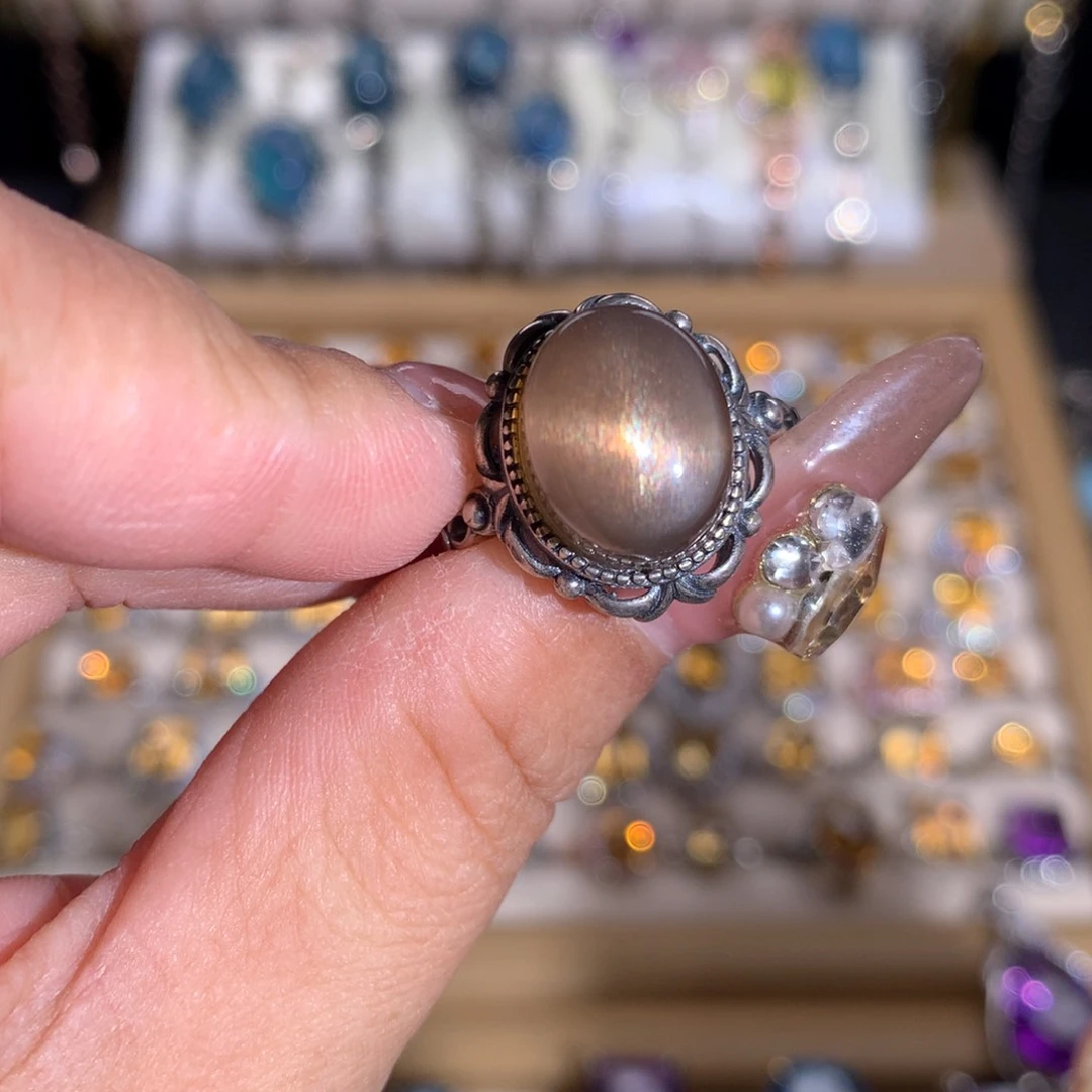 【闪购商品】水晶戒指银S925镶嵌戒指