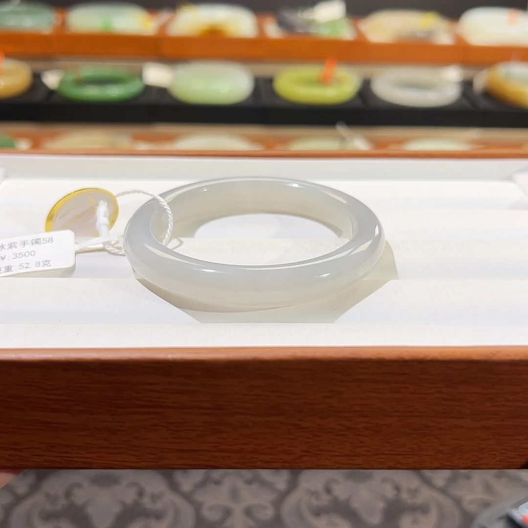 和田玉手镯未镶嵌  【冰紫】