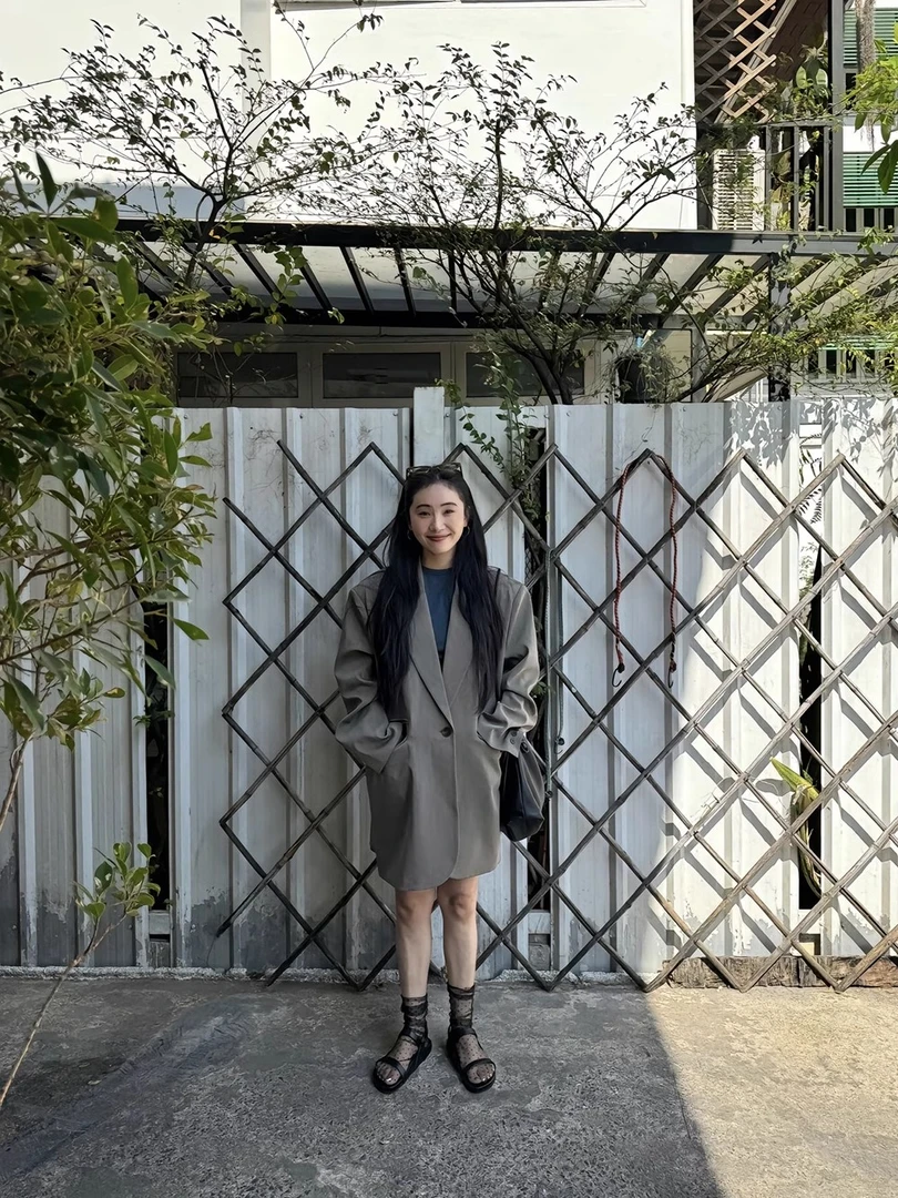 【清】NO退换ONEXH·IN choose u2025天丝羊毛一粒扣中长款西装外套