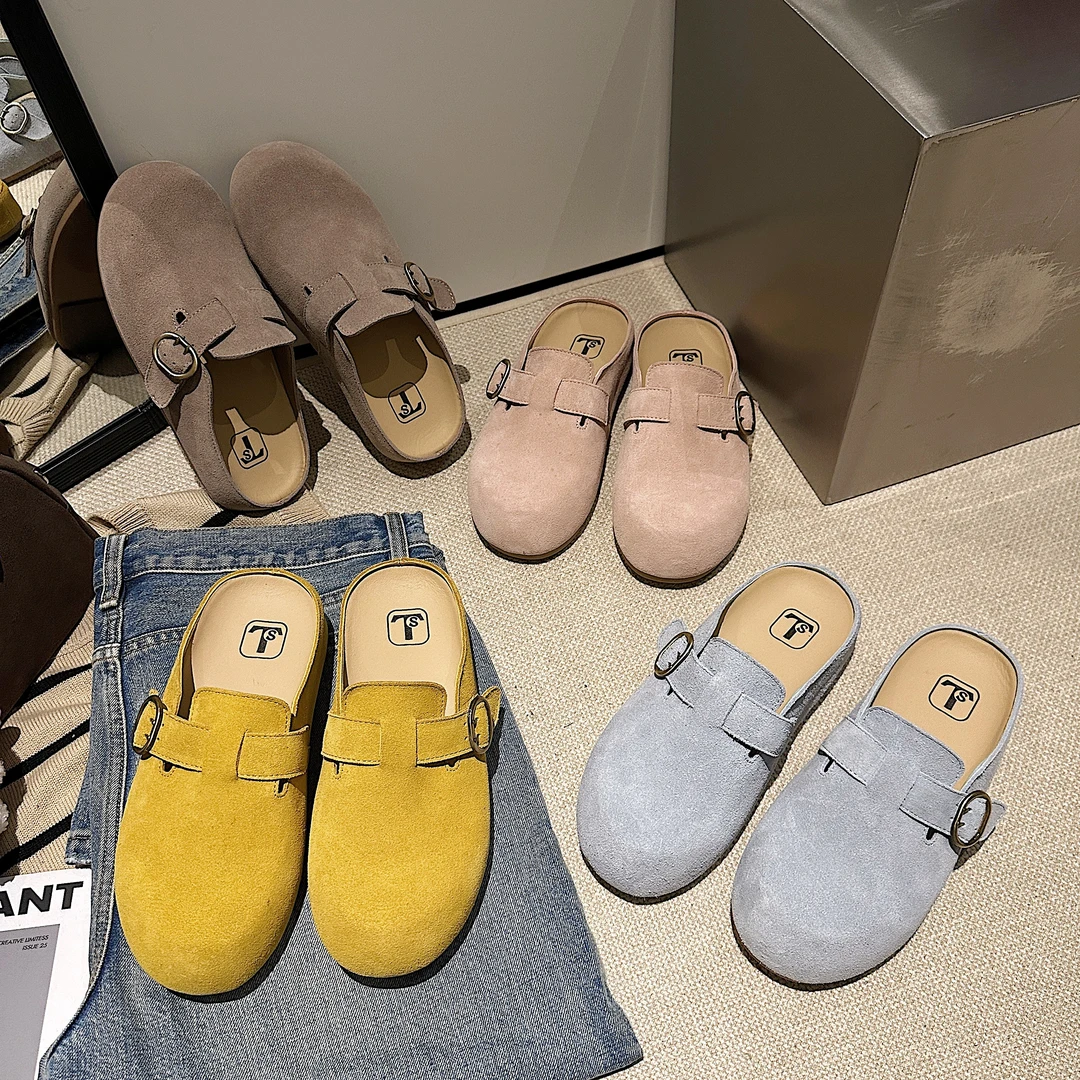 TS时尚勃肯休闲鞋2025春季新款透气防滑时尚百搭平底舒适懒人拖鞋