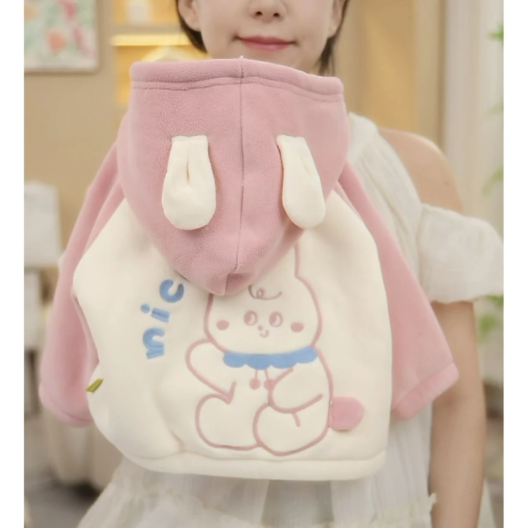 童泰【断码】女宝宝卫衣外套上衣一件过冬加绒外套保暖加厚毛绒卡通