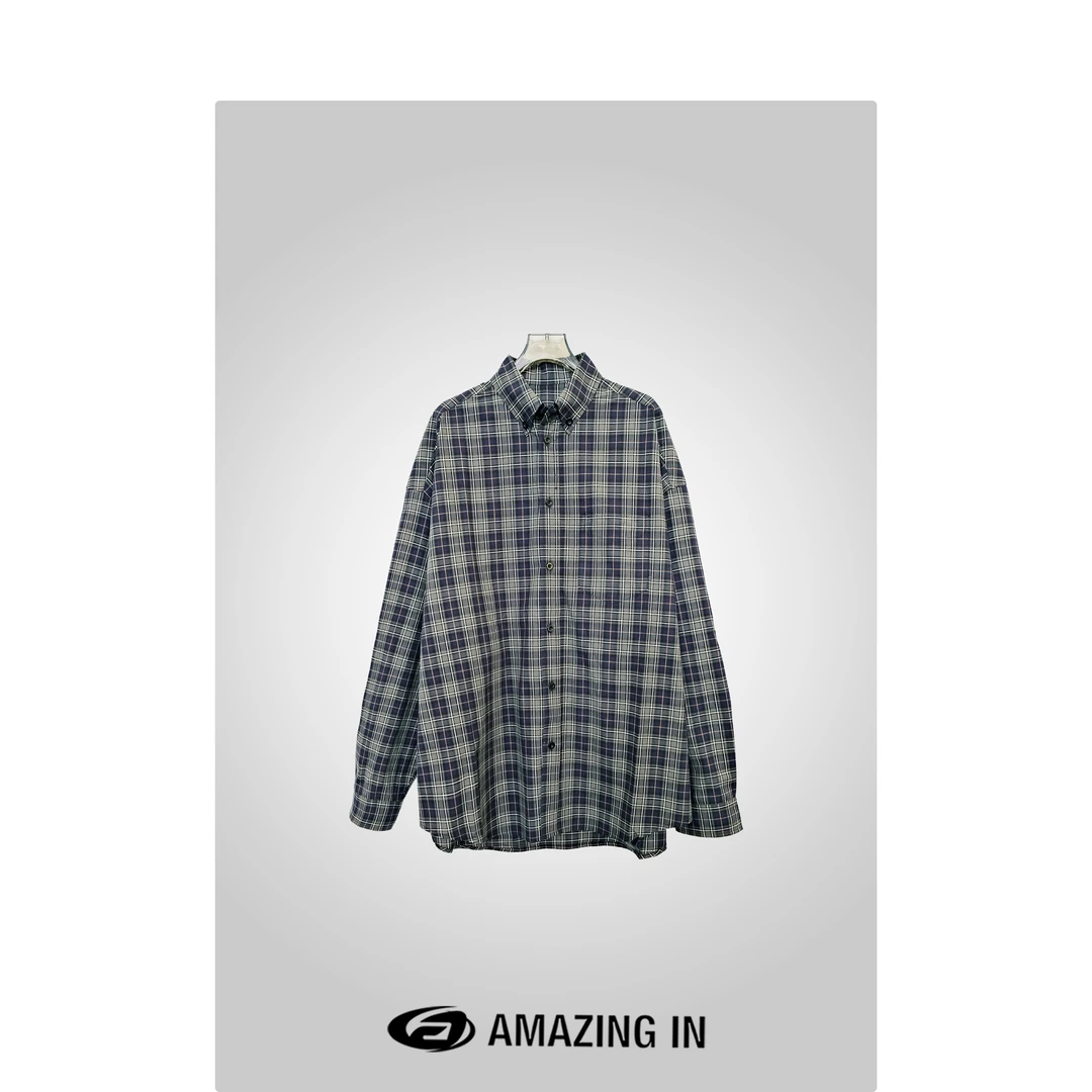 AMAZING IN “维系”100棉经典时尚拼色格纹衬衫 A240618-XGJ-33000