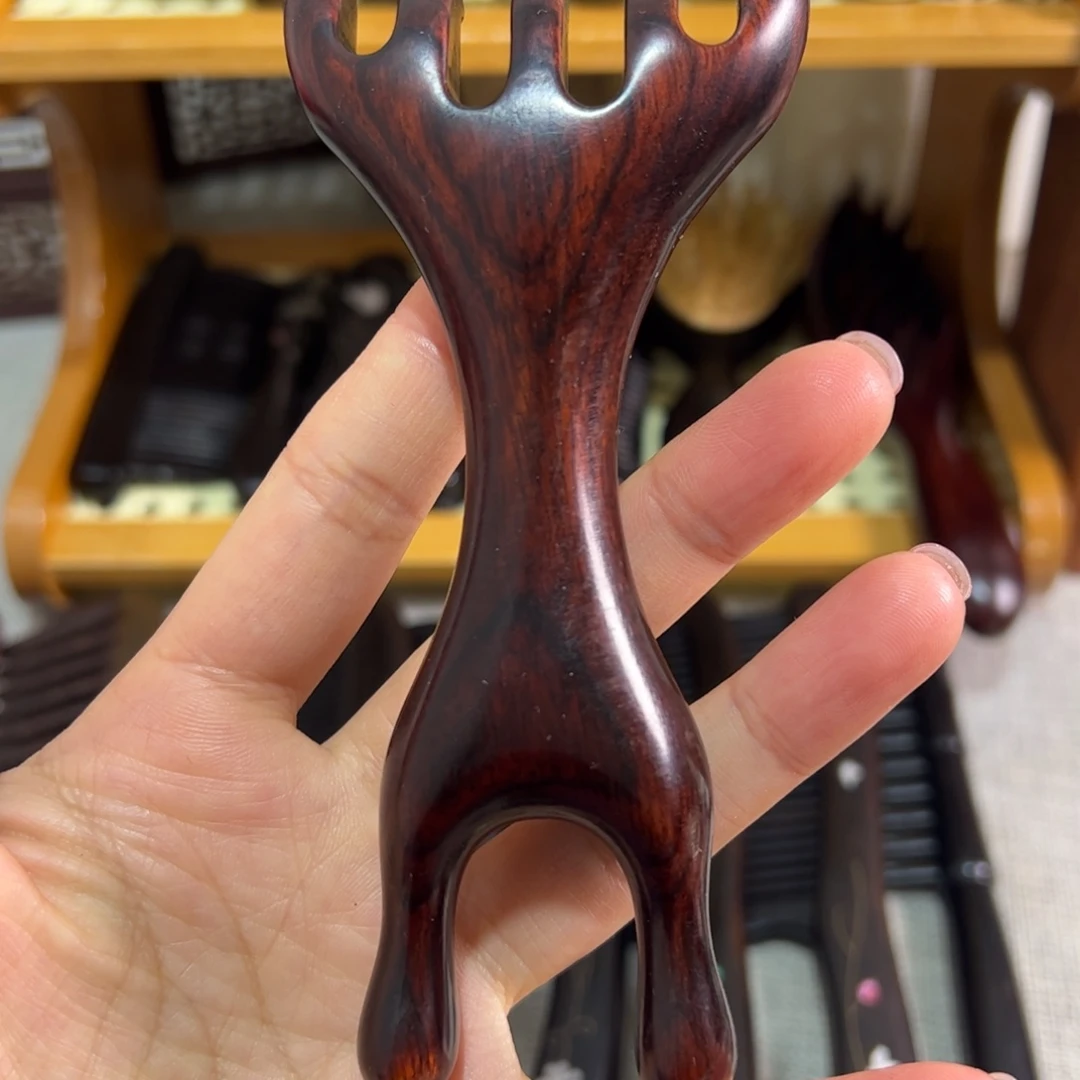 紫檀木耙子鼻刮两用