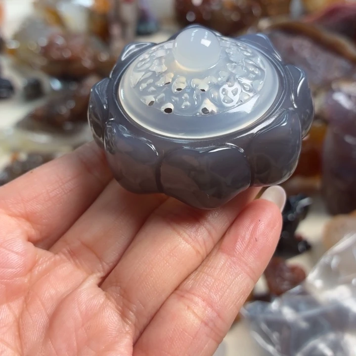 玛瑙/玉髓未镶嵌吊坠(不含链)