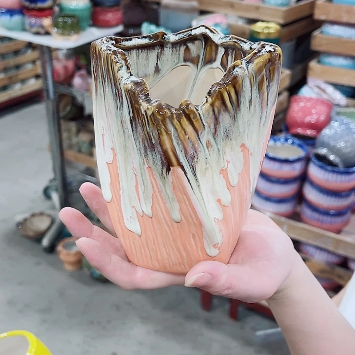 有孔，凑10元包邮陶瓷花盆发货！