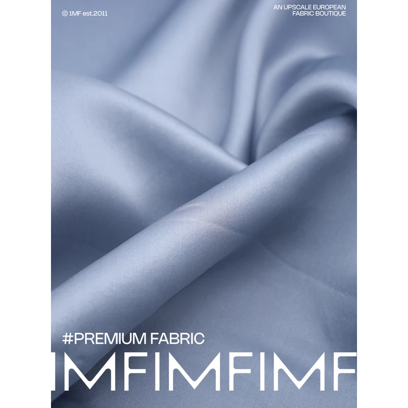 ARM.P高定  . SE 灰蓝色纯色衬衫布料 宽132CM T01SF U8EC