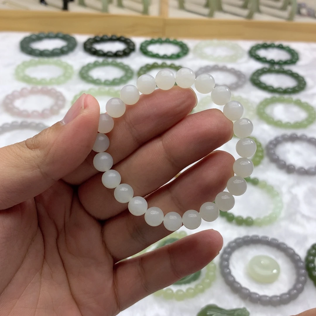 未镶嵌手串和田玉（白玉7.8）