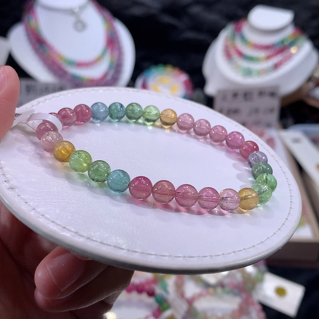 定制碧玺未镶嵌素圈人鱼单圈