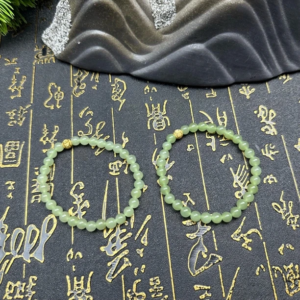 BY8和田玉晴水手串5mm+多样性发其一