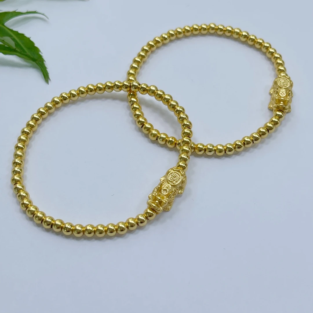 足银手链 【小宝珠宝】19 S01436-足银（貔貅）手串-多样性发其一-3mm