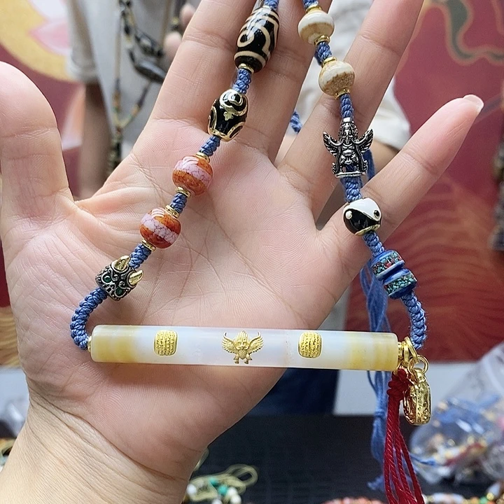 玛瑙/玉髓（覆膜）合金颈饰
