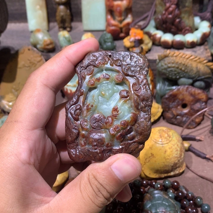 岫岩河磨玉（透闪石质玉）未镶嵌挂件